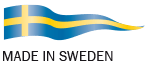 Bild av Sverige flagga-vimpel med texten Made in Sweden